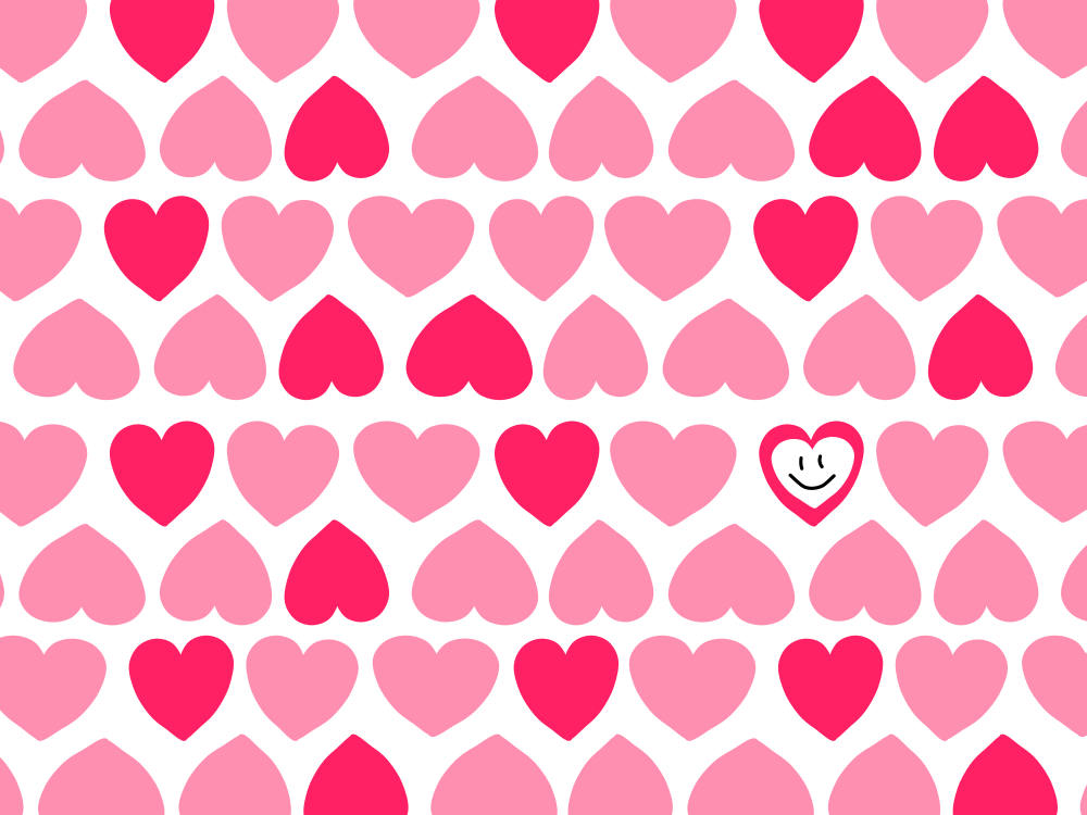 OnlineLabels Clip Art Heart Pattern